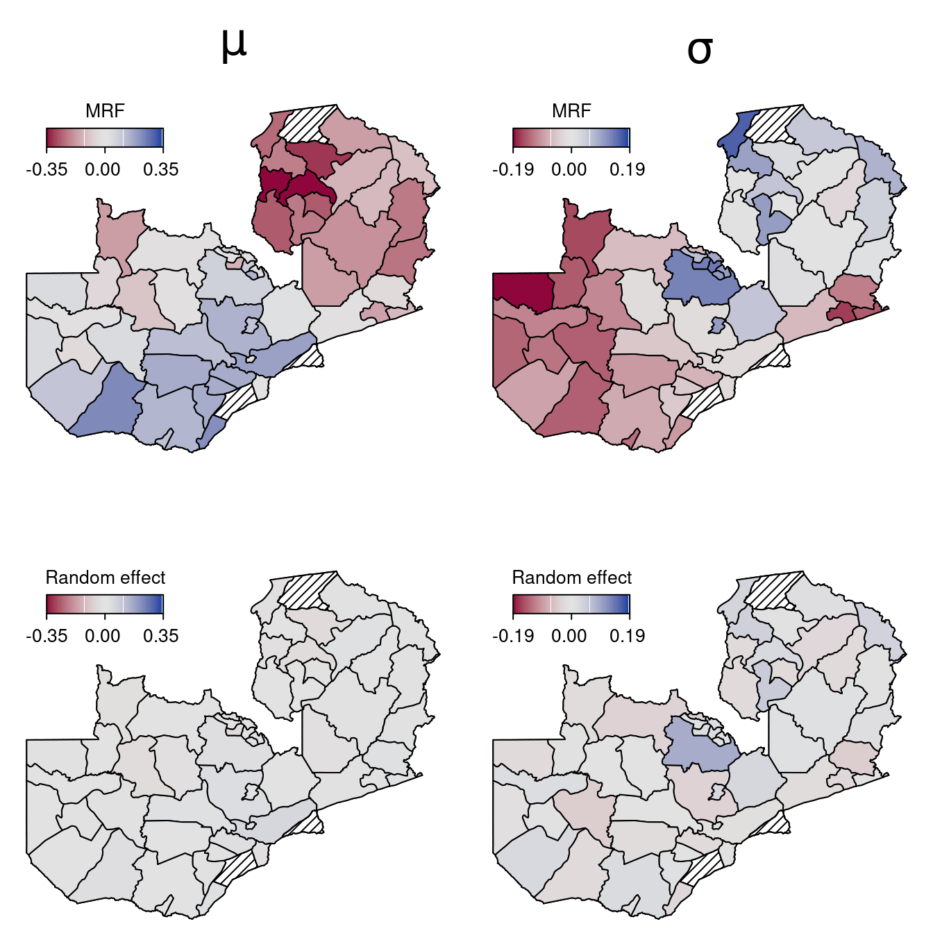 Spatial Location scale Model Bamlss